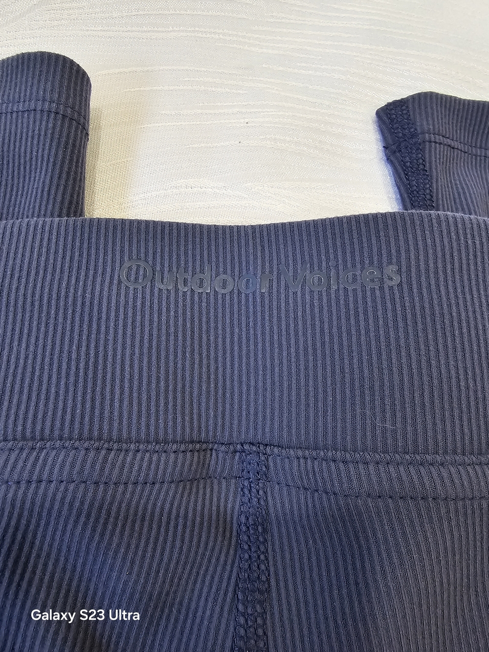 Outdoor Voices Superform Ribbed Dark Navy Flare Yoga Pants XS - Picture 13 of 14